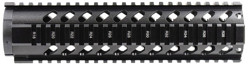Aim Sports 10" Mid-Length AR-15 Free Float Quad Rail Handguard Anodized Black Aluminum