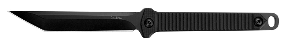 Kershaw Dune 4008X 3.80" Fixed Blade American Tanto Plain Black Oxide 3Cr13MoV Blade GFN Handle Includes Molded Sheath