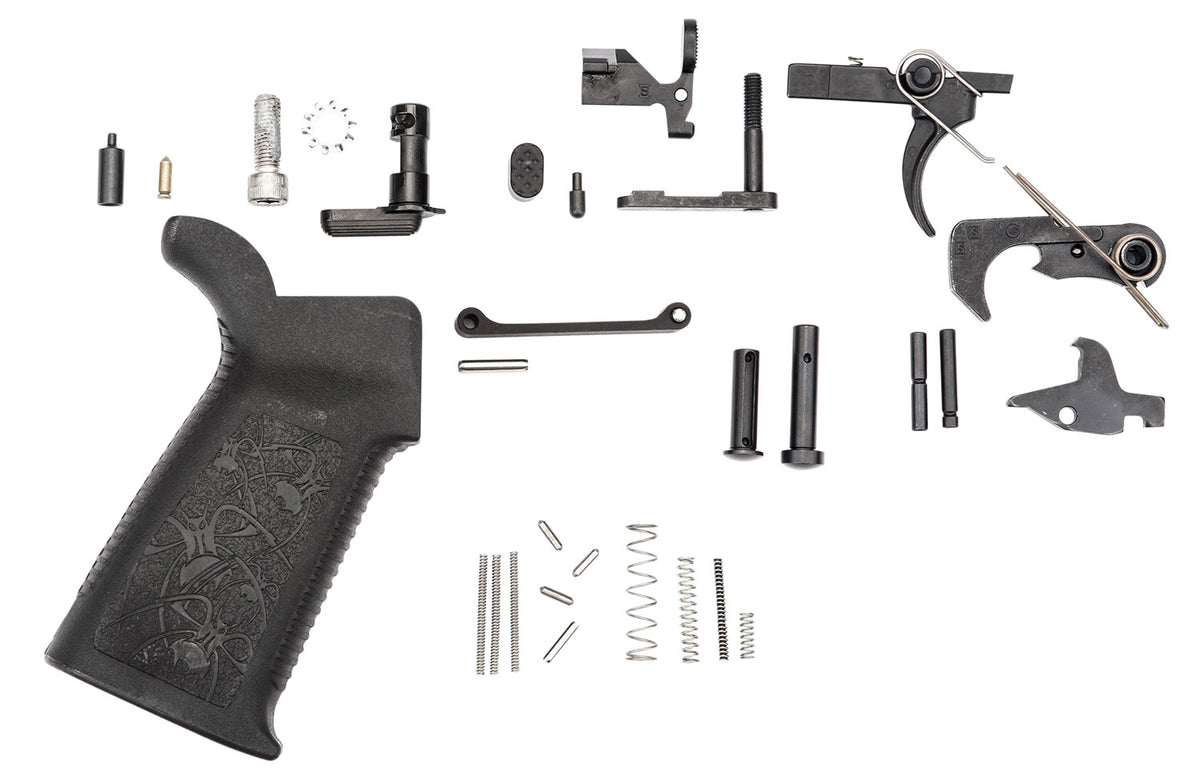 Spikes SLPK101 Multi-Caliber AR Platform Lower Parts Kit - Black Oxide Stainless Steel