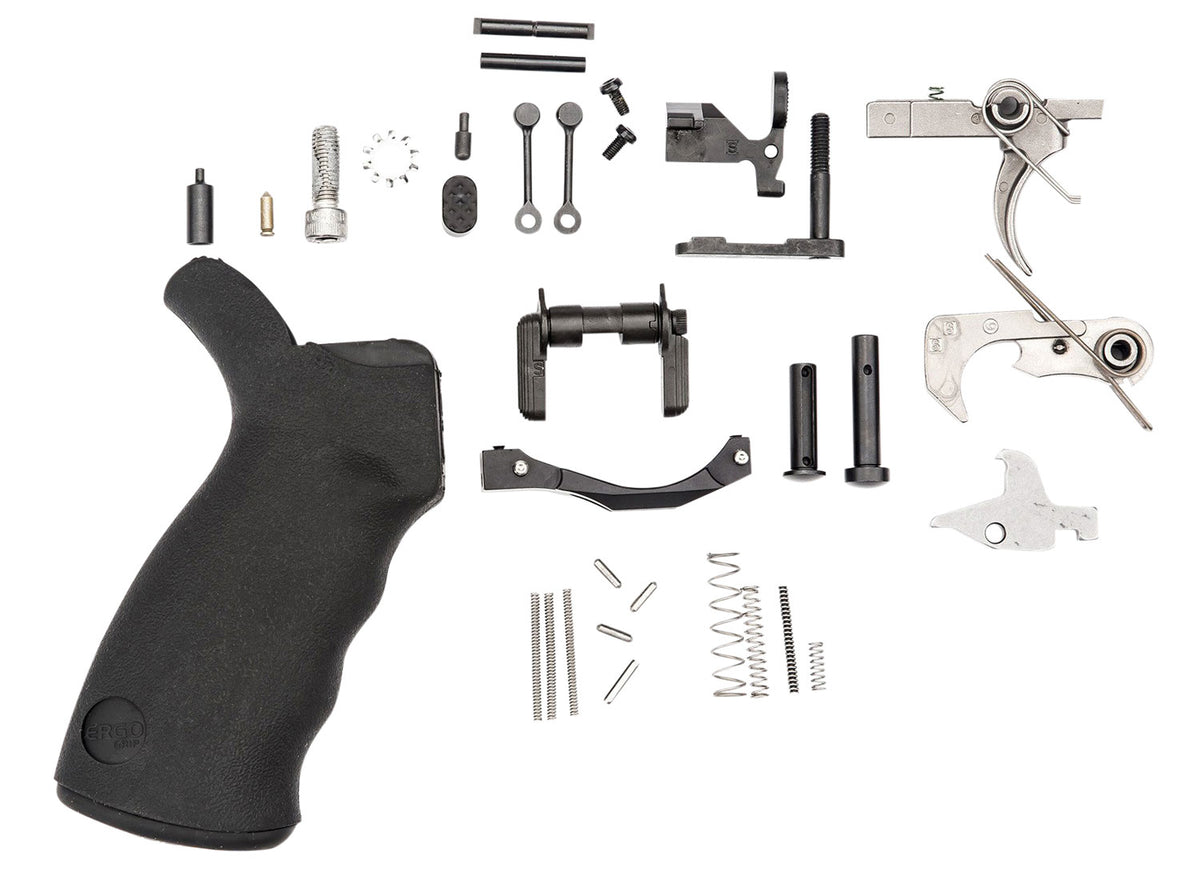 Spikes SLPK301 AR Platform Enhanced Lower Parts Kit - Black with KNS Anti-Rotation Pins