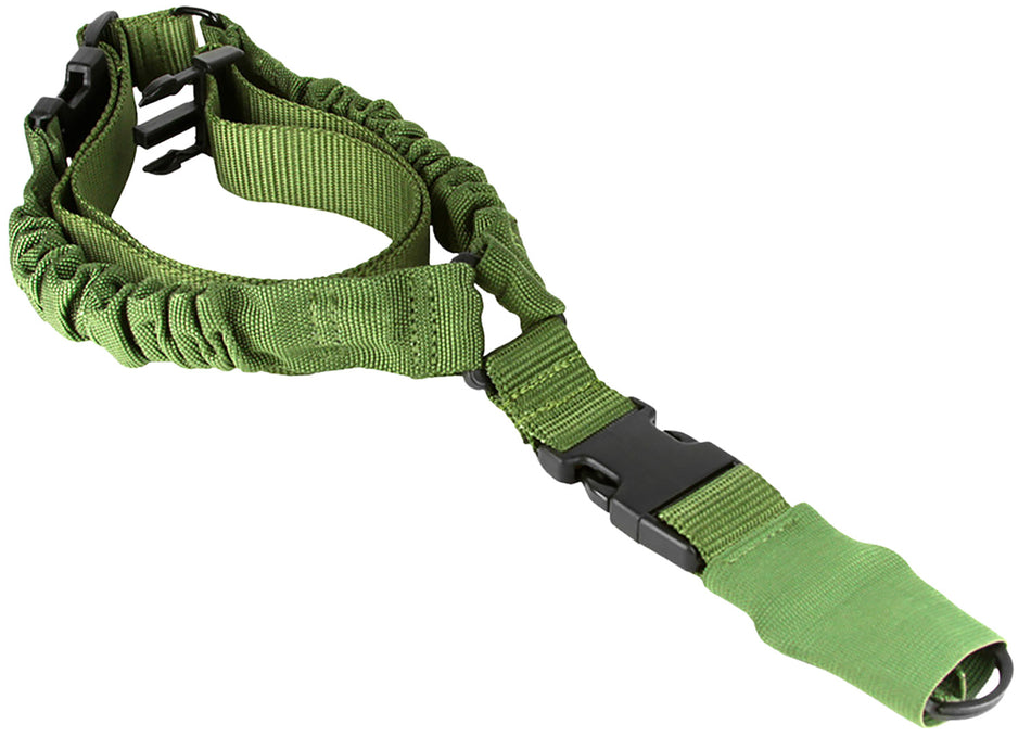 Aim Sports One Point Green Bungee Sling Elastic Webbing 26 Inch OAL Fully Adjustable AR-15