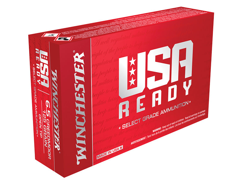 Winchester 6.5mm Creedmoor Rifle Ammo USA Ready Open Tip OTM 125 grain 