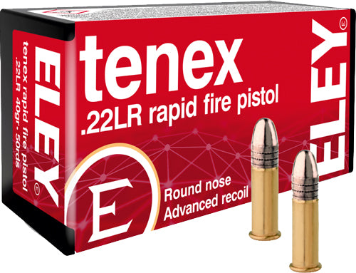 Eley .22 Long Rifle 130 Tenex Rapid Fire Pistol Round Nose RN 40 Grain