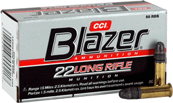 Blazer .22 Long Rifle 21 High Velocity Lead Round Nose LRN 40 Grain