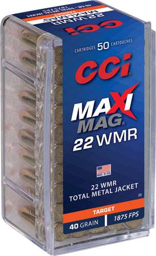 CCI .22 WMR 23 Maxi-Mag Maxi-Mag HV Total Metal Jacket TMJ 40 Grain