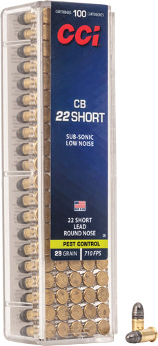 CCI .22 Short 26 Specialty CB CB Short Lead Round Nose LRN 29 Grain