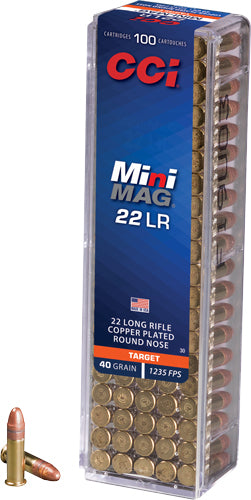 CCI .22 Long Rifle 30 Mini-Mag HV Copper-Plated Round Nose 40 Grain