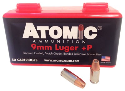 Atomic 9mm Luger/Parabellum A00409 Precision Craft Bonded Match Hollow Point 124 Grain
