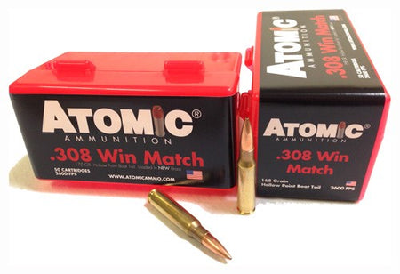 Atomic .308 Win / 7.62x51mm A00426 Match Hollow Point Boat Tail HPBT 168 Grain