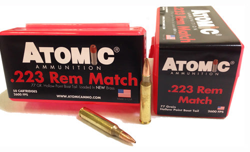 Atomic .223 Remington 427 Match Hollow Point Boat Tail HPBT 77 Grain