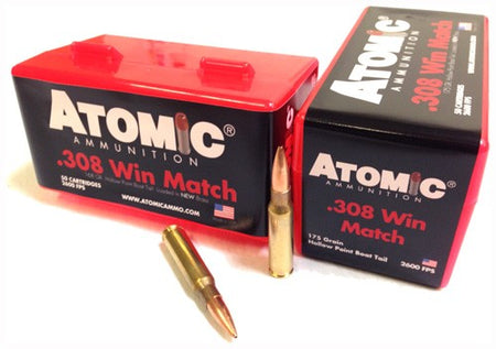 Atomic .308 Win / 7.62x51mm 428 Match Jacketed Hollow Point JHP 175 Grain