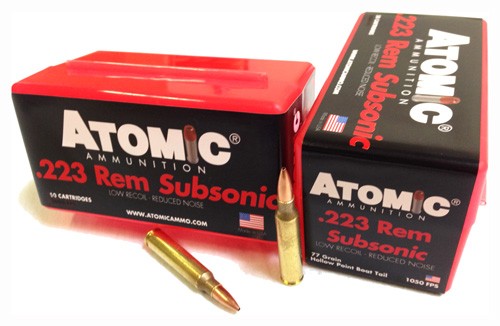 Atomic .223 Remington 429 Subsonic Hollow Point Boat Tail HPBT 77 Grain