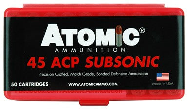 Atomic .45 ACP/Auto 439 Subsonic Bonded Match Hollow Point 250 Grain