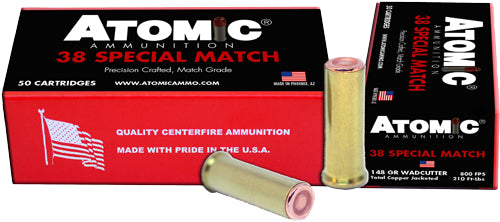Atomic .38 Special 30449 Match Precision Craft Hollow Base Wadcutter 148 Grain