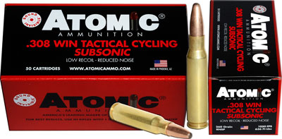 Atomic .308 Win / 7.62x51mm 472 Subsonic Soft Point Round Nose 260 Grain