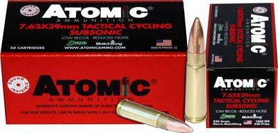 Atomic 7.62x39mm 474 Subsonic Hollow Point Boat Tail HPBT 220 Grain
