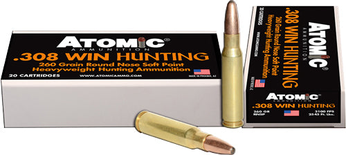 Atomic .308 Win / 7.62x51mm 481 Hunting Jacketed Soft Point JSP 260 Grain