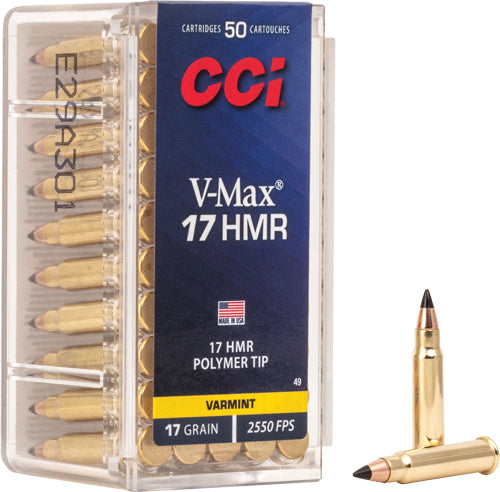 CCI .17 HMR 49 Hornady V-Max Polymer Tip PT 17 Grain