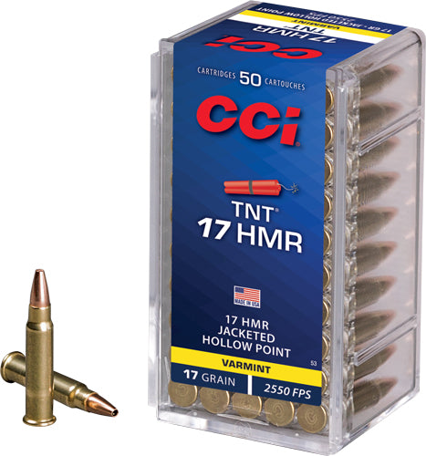 CCI .17 HMR 53 TNT Jacketed Hollow Point JHP 17 Grain