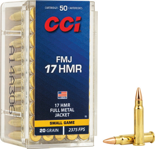 CCI .17 HMR 55 Hunting Gamepoint HMR FMJ Full Metal Jacket FMJ 20 Grain