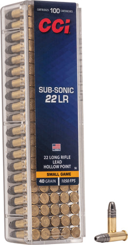 CCI .22 Long Rifle 56 Subsonic Subsonic HP  40 Grain