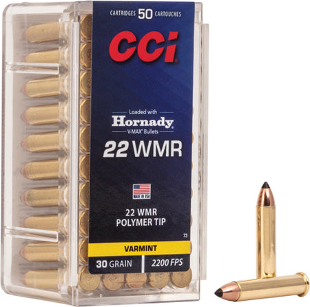 CCI .22 WMR 73 Hornady V-Max Polymer Tip PT 30 Grain