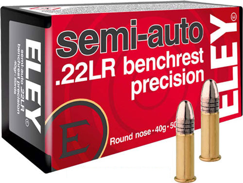 Eley .22 Long Rifle 1180 Semi-auto Benchrest Round Nose RN 40 Grain
