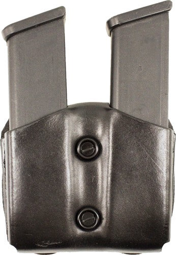 DeSantis Double Magazine Pouch OWB Leather S&W Shield 9/40 Single Stack BLK