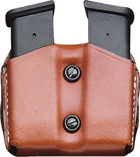 DeSantis Double Magazine Pouch Outside Waistband Leather Sig P365 Tan