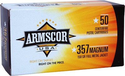 Armscor .357 Magnum FAC3576N Competition Full Metal Jacket FMJ 158 Grain