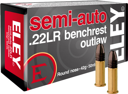 Eley .22 Long Rifle 2320 Semi-auto benchrest outlaw Round Nose RN 42 Grain
