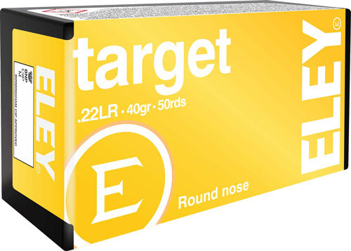 Eley .22 Long Rifle 3190 Target Round Nose RN 40 Grain