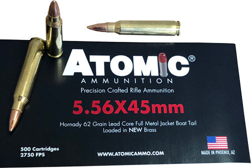Atomic 5.56x45mm NATO 858767004898 858767004898 Full Metal Jacket FMJ 62 Grain