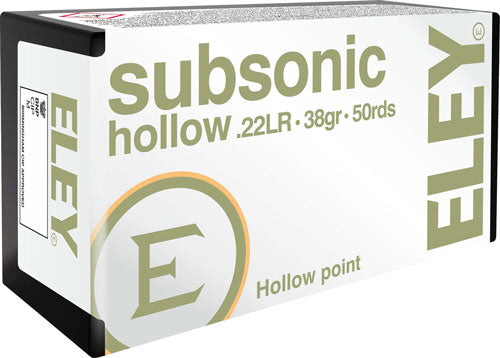 Eley .22 Long Rifle 5400 Subsonic Hollow LEAD HOLLOW POINT 38 Grain