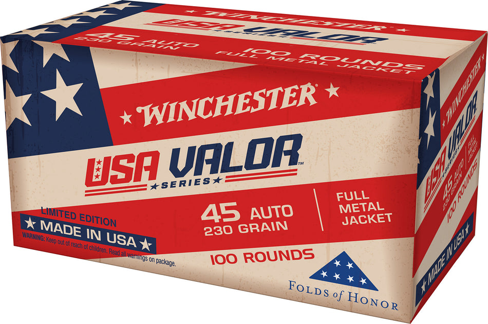 Winchester .45 ACP/Auto USAV45A USA WHITE BOX Full Metal Jacket FMJ 230 Grain