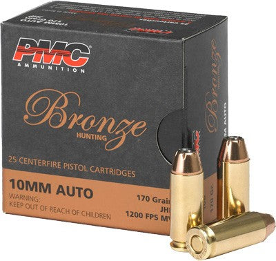 PMC 10mm Auto 10B Bronze Jacketed Hollow Point JHP 170 Grain