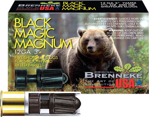 Brenneke 12 Gauge SL-123BMM Black Magic Magnum Hunting 3" 1-3/8oz Slug