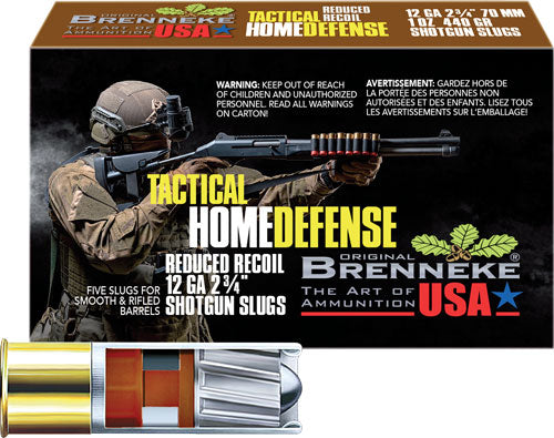Brenneke 12 Gauge SL-122THD THD Home Defense 2.75" 1oz Slug