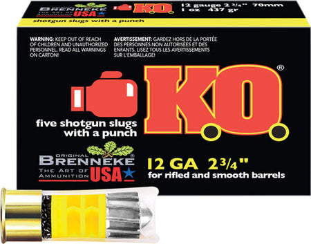 Brenneke 12 Gauge SL-122KO K.O. Hunting 2.75" 1oz Slug