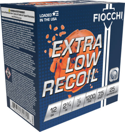 Fiocchi 12 Gauge 1278OZ75 762344850665 762344850665 2.75" 7/8oz 7.5 Shot