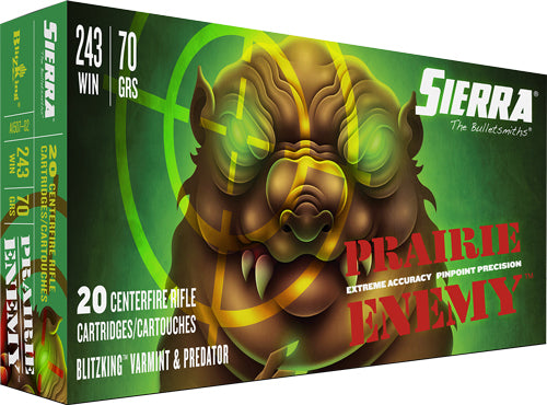 Sierra .243 Winchester A150702 Prairie Enemy Sierra BlitzKing 70 Grain