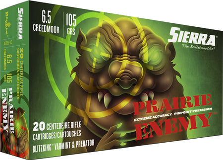 Sierra 6.5mm Creedmoor A178505 Prairie Enemy BlitzKing Polymer Tip 105 Grain