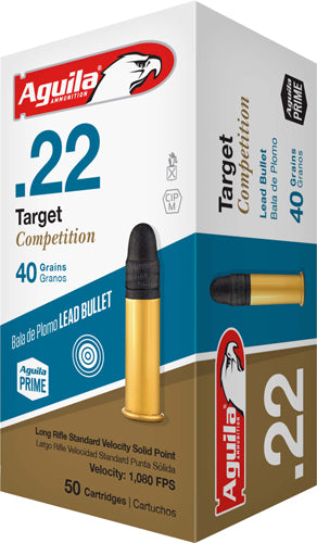 Aguila .22 Long Rifle 1B220514 Target Competition Lead Round Nose LRN 40 Grain