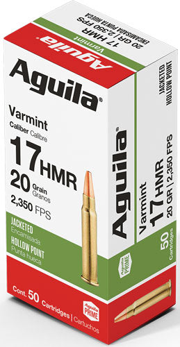 Aguila .17 HMR 1B222347 Target & Range Varmint Jacketed Hollow Point JHP 20 Grain