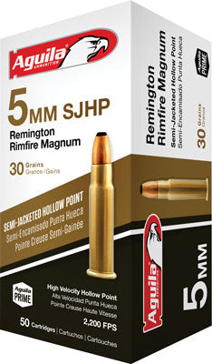 Aguila 5mm Remington Rim 1B222405 Target & Range Semi Jacketed Hollow Point HP 30 Grain