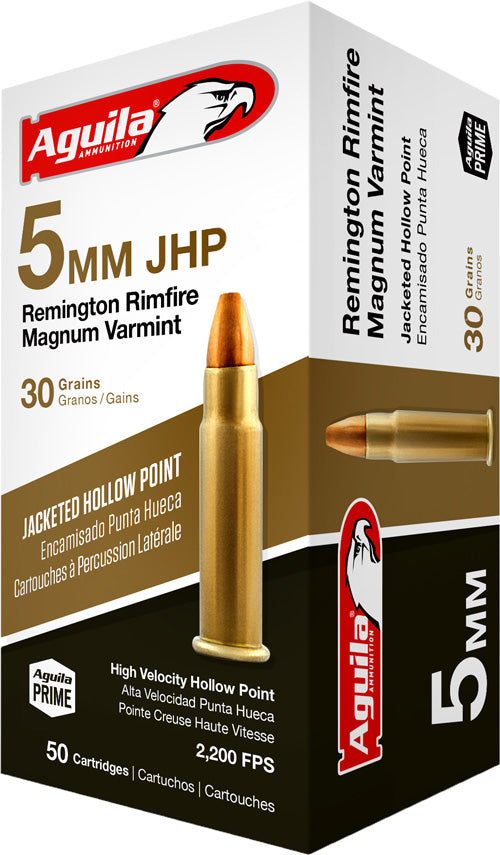 Aguila 5mm Remington Rim 1B222406 Target & Range Jacketed Hollow Point JHP 30 Grain