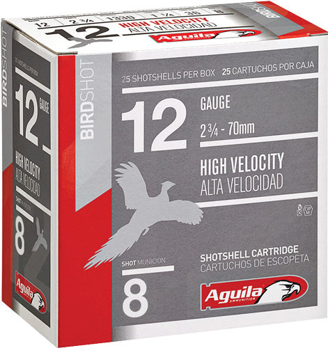 Aguila 12 Gauge 1CHB1208 Birdshot High Velocity 2.75" 1-1/4oz 8 Shot