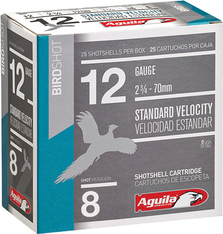 Aguila 12 Gauge Shotgun Shells Field Standard Velocity #8 1-1/8 oz 2.75 in