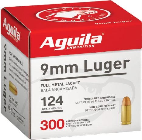 Aguila 9mm Luger/Parabellum 1E092108 Target & Range Full Metal Jacket FMJ 124 Grain