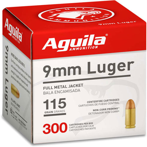 Aguila 9mm Luger/Parabellum 1E097700 Target & Range Full Metal Jacket FMJ 115 Grain